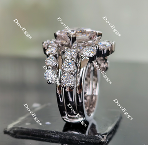 doveggs princess moissanite bridal set (2 rings)