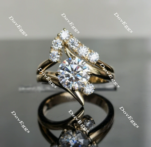 art deco moissanite engagement ring