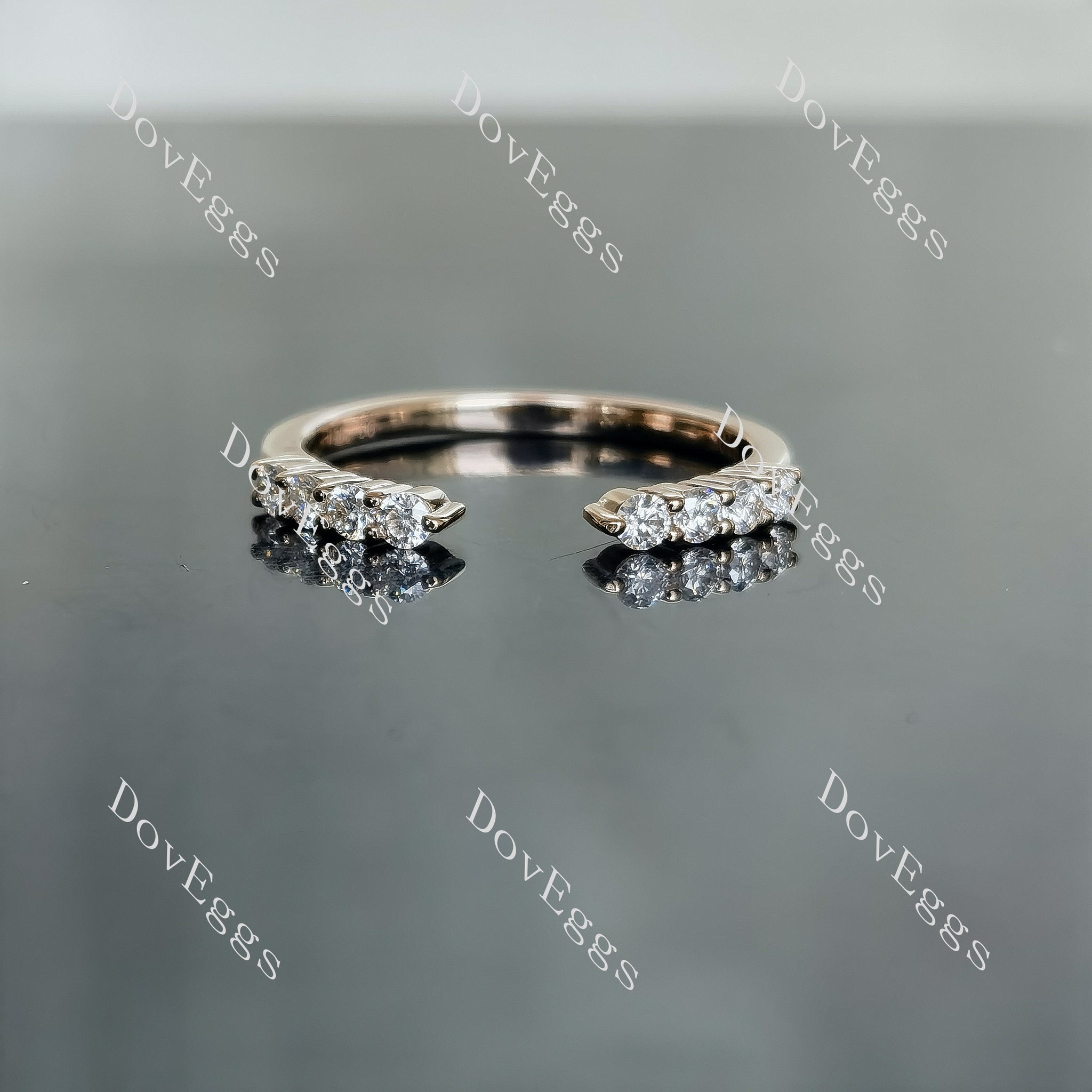 Doveggs round pave moissanite wedding band-1.7mm band width