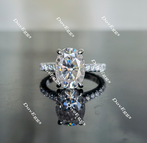 pave moissanite engagement ring