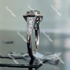 Nouveau Gatsby asscher halo zambia emerald engagement ring