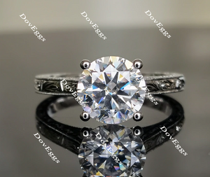 solitaire moissanite ring