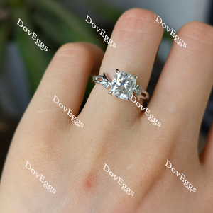 Doveggs art deco moissanite engagement ring