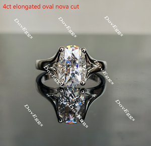 Doveggs solitaire split shank moissanite engagement ring