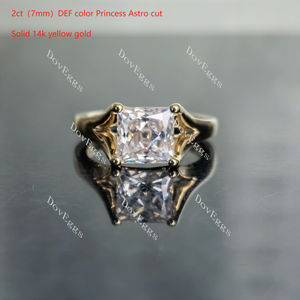 Doveggs solitaire split shank moissanite engagement ring