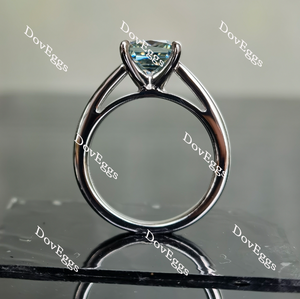 Doveggs cathedral style solitaire colored moissanite engagement ring
