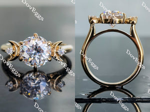 three-stone moissanite engagement ring