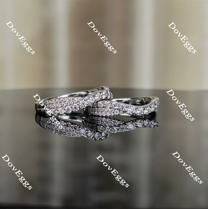 doveggs cushion halo moissanite bridal set (3 rings)