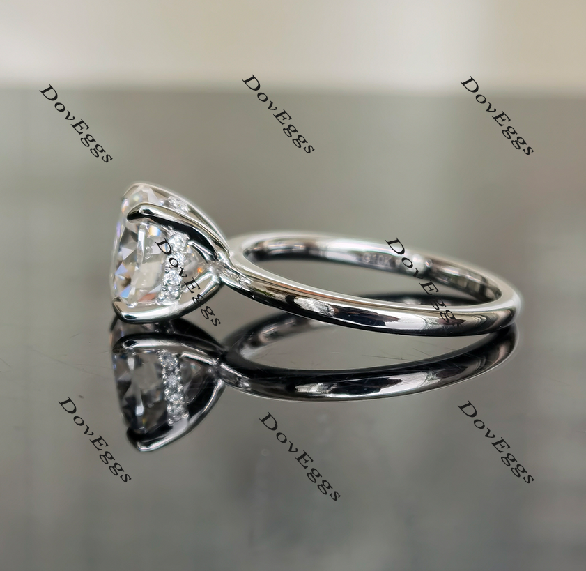 Doveggs round solitaire moissanite engagement ring