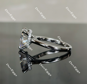 The Melissa solitaire heart moissanite engagement ring