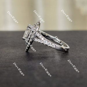 Doveggs pear half eternity double halo moissanite ring/lab diamond engagement ring