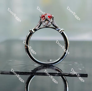 Doveggs marquise art deco orange sapphire colored gem engagement ring