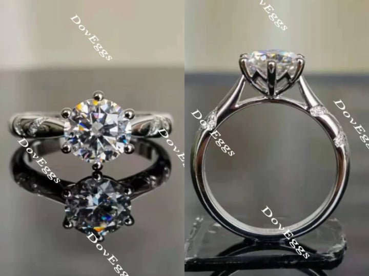 Doveggs round solitaire moissanite engagement ring - DovEggs-Seattle