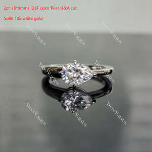 Doveggs solitaire moissanite engagement ring