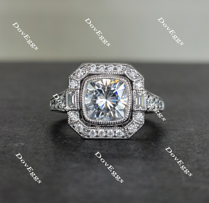 halo moissanite engagement ring