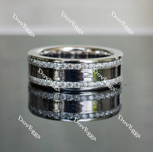 Doveggs full eternity channel set moissanite ring/wedding band-8mm band width