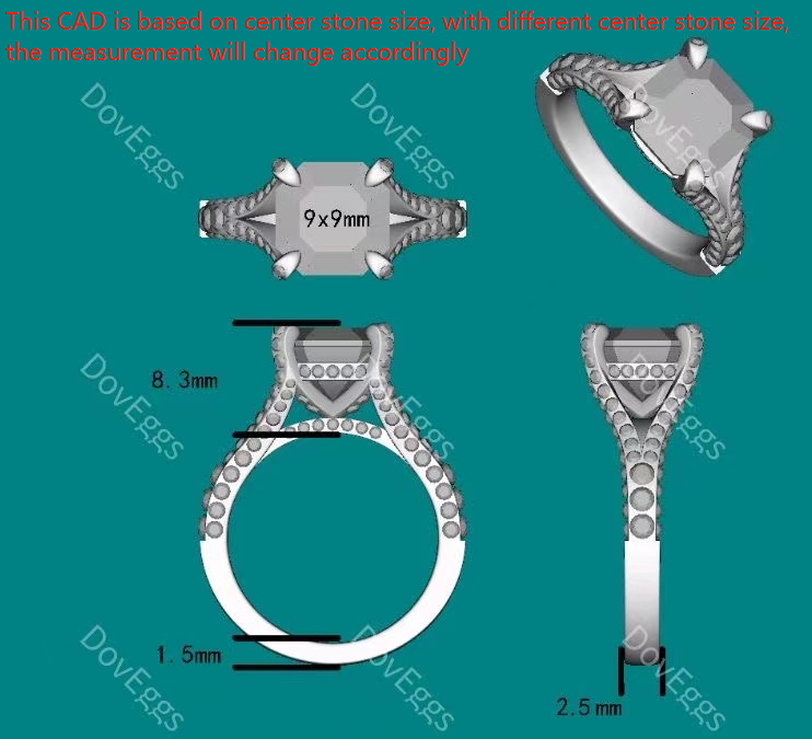 The Brooklyn split shank engagement ring
