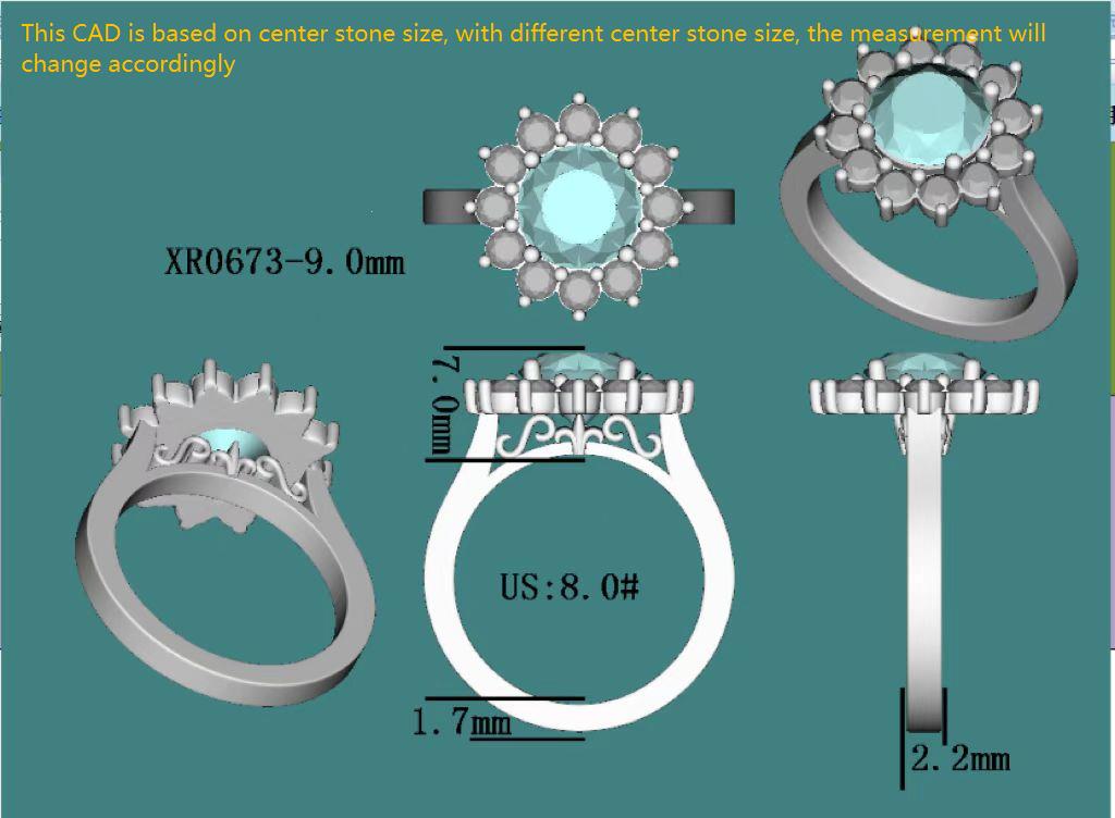 La Reina Portuguese Peacock blue moissanite engagement ring for women