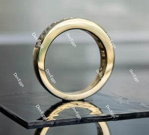 Doveggs half eternity channel set baguette moissanite /Lab grown diamond wedding band/moissanite ring-2.8mm band width