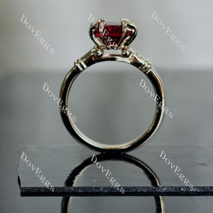 Doveggs radiant art deco solitaire colored gem engagement ring