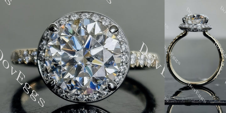 pave moissanite engagement ring