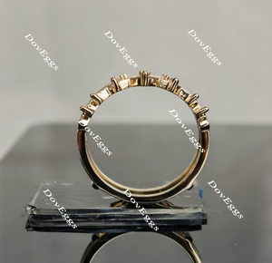 Doveggs crown moissanite guard ring/lab diamond enhancer-5.5mm band width