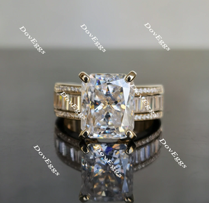 channel set moissanite engagement ring