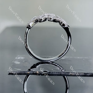 Amore round letters pave moissanite/lab grown diamond wedding band-2.0mm band width