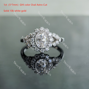 Marisol Oval floral moissanite engagement ring