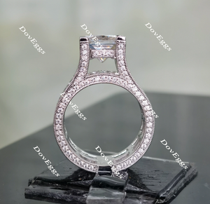 Doveggs paved moissanite engagement ring