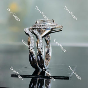 Doveggs curved moissanite wedding band/lab diamond band (wedding band only)-2.2mm band width