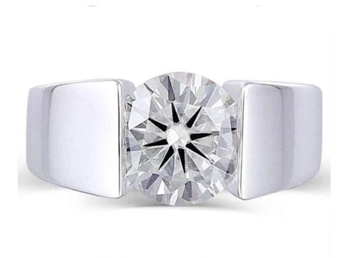 doveggs sterling silver 3 carat ghi color round moissanite ring