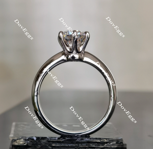 The classic 6 prongs solitaire style moissanite ring