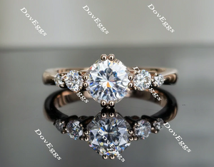 side-stone moissanite engagement ring