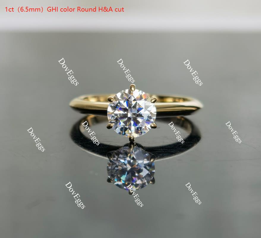 The classic 6 prongs solitaire style moissanite ring