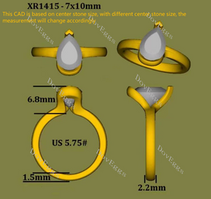 Kindal all shape solitaire moissanite engagement ring