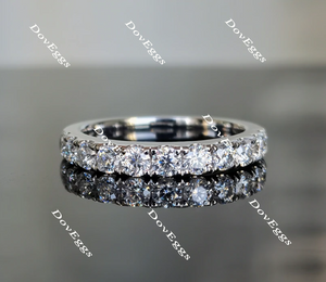 Doveggs round moissanite/lab grown diamond wedding band-2.7mm band width