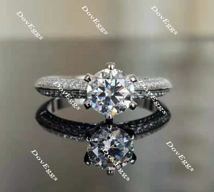 half eternity pave moissanite ring