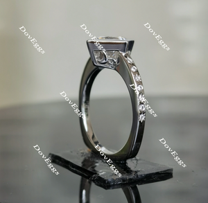 Doveggs princess art deco moissanite engagement ring