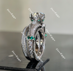 Doveggs pave moissanite/lab grown diamond wedding band (one piece of wedding band only)-2.3mm band width