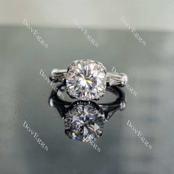 vintage moissanite engagement ring